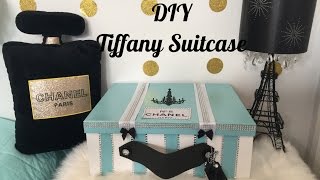 DIY Breakfast at Tiffanys Suitcase made from a Box [upl. by Araet]