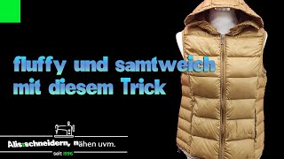 Mit diesem Trick wird alles fluffy und samtweich Daunenjacken und Westen mit Daune DIY [upl. by Chainey]