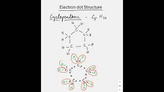 Electron dot Structure of cyclopentane  Class 10th chemistry [upl. by Belayneh]