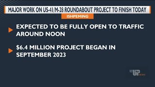 Major work on US41M28 roundabout project in Ishpeming to finish Wednesday [upl. by Oetsira]