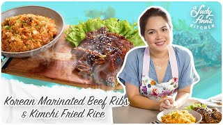 Korean Marinated Beef Ribs and Kimchi Fried Rice  Judy Anns Kitchen [upl. by Charlot52]