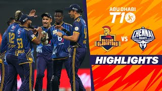 Deccan Gladiators vs Chennai Braves  Abu Dhabi T10  Match 17  Highlights  JioCinema amp Sports18 [upl. by Nitsud]