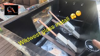 Koi grow on pond part 8  Pond window glass pane goes in 😎koi pondfilter diy ponds [upl. by Zawde512]