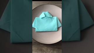 Pliage serviette pour la fête des père ou dautres événements shorts foryou pourtoi tutorial [upl. by Atsyrhc]