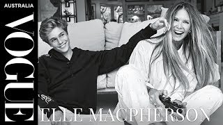 Elle Macpherson on green juices and modelling with her sons  Interview  Vogue Australia [upl. by Schifra]