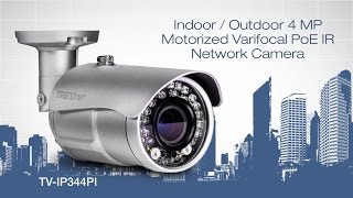 Indoor  Outdoor 4MP Motorized Varifocal PoE IR Network Camera  TVIP344PI Sample Video [upl. by Sybil]