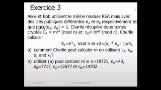 TD2 Cryptographie asymetrique [upl. by Anairol]