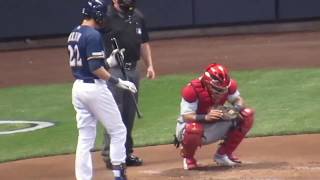 Christian Yelich Full At Bat Concluding w Home Run [upl. by Apollo]