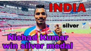 Nishad Kumar win silver medal in high jump [upl. by Llejk631]