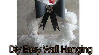 Easy And Unique Wall Hanging Paper Crafts Flowers With Tissue Paper Art And Craft [upl. by Annia]