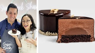 Shiny Glaze For Cakes Chocolate Entremet Recipe [upl. by Nedra]