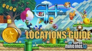 New Super Mario Bros U  LayerCake Desert  Stoneslide Tower Star Coin Location Guide [upl. by Ahseel]