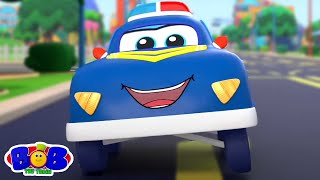 Rodas No Carro Da Polícia  Música Infantil em 3D Para Crianças  Bob The Train [upl. by Wamsley]