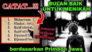 Primbon Jawa Asli  Bulan Baik untuk hajatan Pernikahan [upl. by Borszcz]