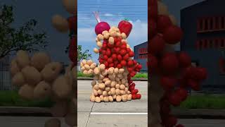 Fruit and vegetable collision special effects decompression video visual effects [upl. by Aicsila]