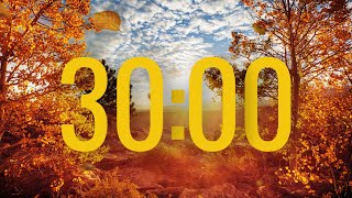 30 Minute Fall Timer with Music for Classroom 🍁 [upl. by Yurt]