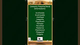 Commonly Misspelled Words 140 comprehension learningwords sentencestructure [upl. by Neelac67]