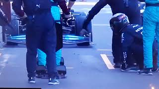 FAIL Pitstop Valtteri BOTTAS mexico formula 1 race gp mercedes tires fire [upl. by Ailimaj57]