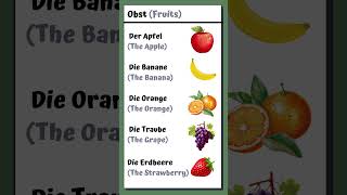 Learn German Fruits  Obst Vocabulary for Beginners fruit germanfood germanlanguagelearning [upl. by Ahcirt]