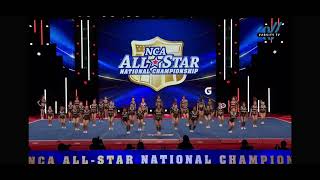 cheer athletics PANTHERS  nca day one [upl. by Htebasil]