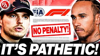 Verstappen FIRES BACK at Hamilton after FIAs SHOCKING Decision [upl. by Ydennek47]