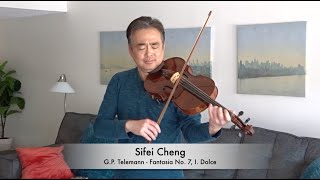 G P Telemann Fantasia No 7 Transcribed for Viola I Dolce [upl. by Saxela345]