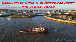 Tug Boat brocklebank going in to Birkenhead Docks [upl. by Ymmij]