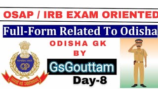 odishagk day8 osap irb odisha police importantquestions facts motivation [upl. by Ddej]