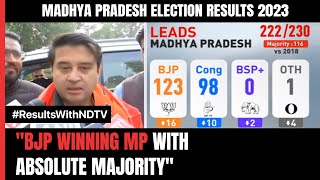 Madhya Pradesh Election Results 2023  quotPeoples Blessings With BJPquot Jyotiraditya Scindia [upl. by Tisbee]