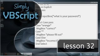 VBScript Basics Part 32  Select Case [upl. by Nivrek]