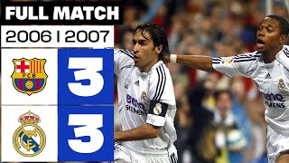 FC Barcelona vs Real Madrid 33 20062007 PARTIDO COMPLETO [upl. by Elpmid]