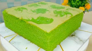 Cara Buat Kek Pandan Santan  Resepi Kek Pandan Lembut Dan Gebu [upl. by Kyla]