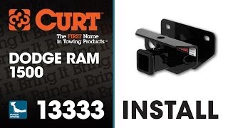 Trailer Hitch Install CURT 13333 on Dodge Ram 1500 [upl. by Auohc]