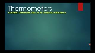 Temperature from an uncalibrated thermometer by tr Taban [upl. by Zuleika]