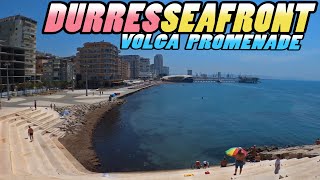 DURRES SEAFRONT and Vollga Promenade Walking Tour  Durrës  Albania 4k [upl. by Hatokad]