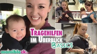 Babytragen im Überblick  Gängige Tragehilfen  mamiblock [upl. by Aeynod333]