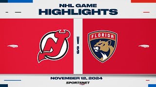 NHL Highlights  Devils vs Panthers  November 12 2024 [upl. by Angelico]