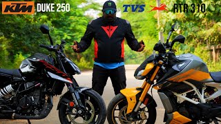 TVS Apache RTR 310 vs KTM Duke 250  Which One to Buy amp Why [upl. by Nauaj]