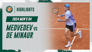 Medvedev vs De Minaur Round 4 Highlights  RolandGarros 2024 [upl. by Xenia]