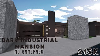 Dark Industrial Mansion No Gamepass  Bloxburg Builds [upl. by Nattirb]