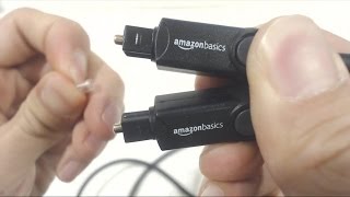 AmazonBasics Toslink Digital Optical Audio Cable Review [upl. by Nirok]