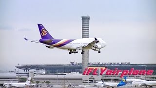 Bangkok Suvarnabhumi Airport PlaneSpotting Landing A319 B747 B777 [upl. by Nauhs]