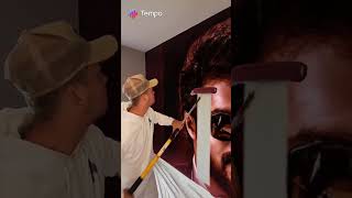 Thalapathy wall painting tamil vijay thalapathy [upl. by Benzel]