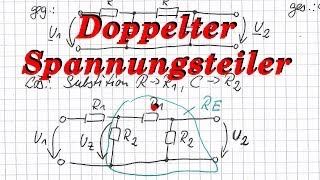 Doppelterkaskadierterbelasteter Spannungsteiler  Gleichstrom [upl. by Ennyl]