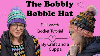 How to Make The Bobbly Bobble Hat Crochet Hat Tutorial Winter Crochet [upl. by Balthasar]