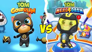 ⚡SUPER GINGER VS ♠ HERO TOM BLACK SUIT  TALKING TOM HERO DASH VS TALKING TOM GOLD RUN talkingtom [upl. by Ajak]