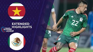 Suriname vs Mexico Extended Highlights  CONCACAF Nations League  CBS Sports Golazo [upl. by Ainotna359]