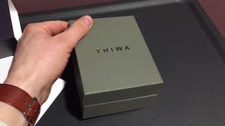 Triwa Skultuna automatic brass watch unboxing [upl. by Atnuahsal]