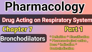 Bronchodilator in hindi  Pharmacology chapter 7 in hindi  Durg acting on respiratory system [upl. by Enial]