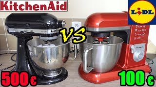 LIDL vs KITCHENAID robot de cuisine pâtissier SILVERCREST Artisan [upl. by Amadeus]